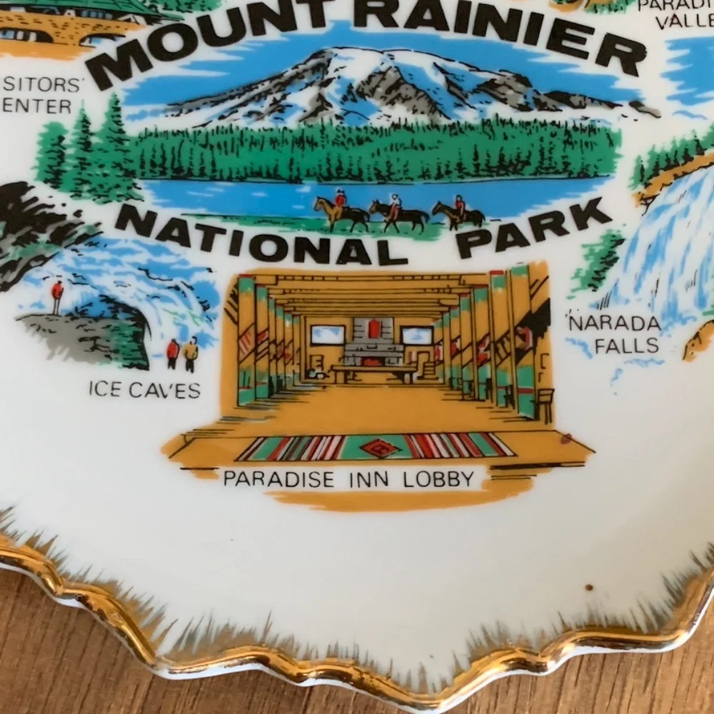 Vintage Mount Rainier Plate